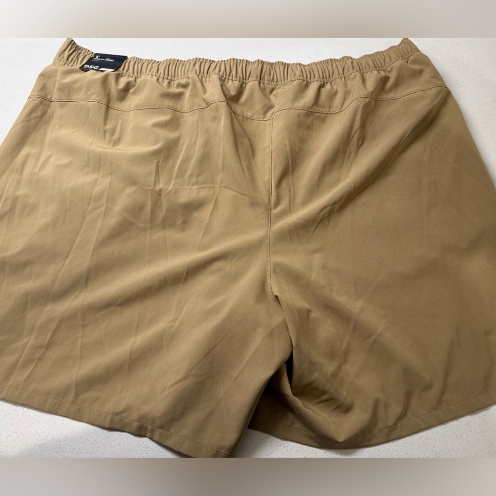 Tan men’s athletic shorts. 6” Inseam agility shorts. XXL. Brand new